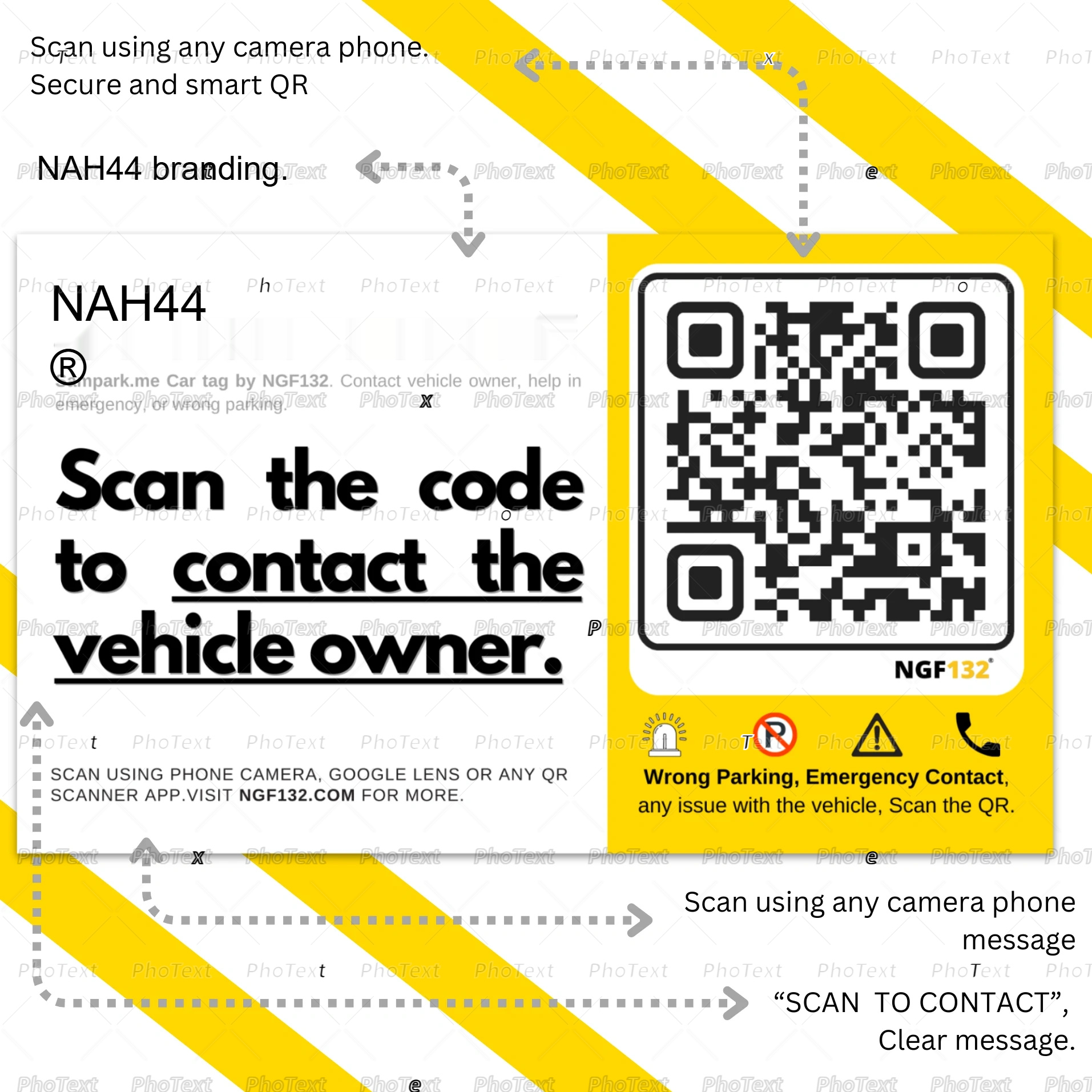 NAH44 QR Vehicle Tag